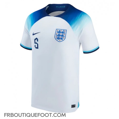 Maillot de foot Angleterre John Stones #5 Domicile vêtements Monde 2022 Manches Courtes